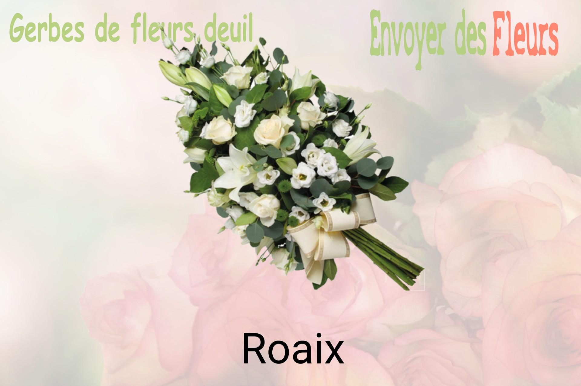 Gerbe de fleurs de deuil livrée à Roaix